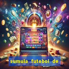 sumula futebol de campo word